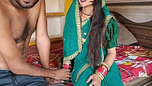 Pados Wali Bhabhi Ko Green Sadi Mein Choda Bhabhi Ki Chudai