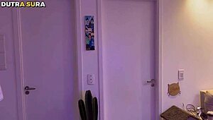 My naughty brother caught me with a big black cock guy and fucked me too - only because no one was home