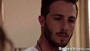 Tattooed Alexis Fawx Massages Big Boobs in Rough Sex