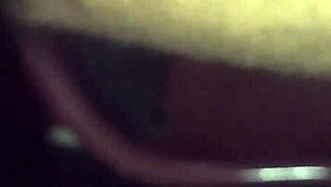 Homemade bbw amateur slut performs sloppy blowjob at gloryhole. She swallows cum from big black cock.