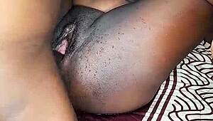 ebony babe gets fucked without condom