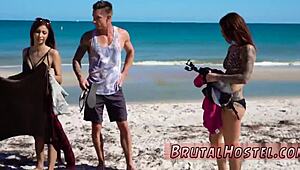 Triple anal gangbang bondage rough