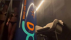 Hidden Camera Catches Asian Girl Flashing Big Tits and Nipples in Solarium