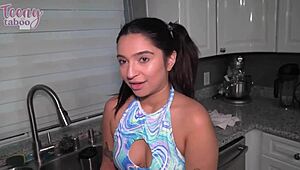 i fucked that sexy babysitter kiana kumani hard, creampieing her big pussy quickie style.