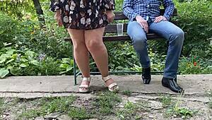 Hot Nectar From Mother-In-Law's Pussy Right Outside