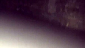 Homemade bbw amateur slut performs sloppy blowjob at gloryhole. She swallows cum from big black cock.