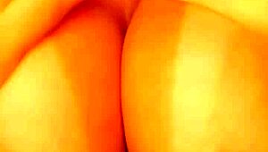 hot brunette teases tits and plugs ass