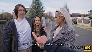 Swap4k surprise threesome seduces busty latina beauty and cucks her boyfriend