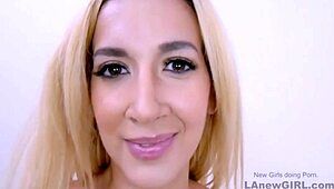 Elegant blonde feels pleasure getting fucked at modeling audition