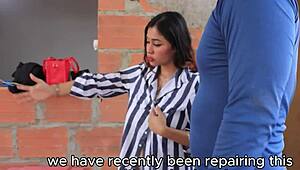 My Plumber Fucks Me While Husband Is Away And Fills My Pipe With Cum