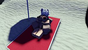 Roblox slut caught and intensely used on public beach