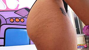 Pervcity Double Ebony Deepthroating Blowjob