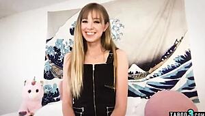 teen haley reed tries submissive pissplay and masturbation on webcam