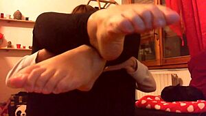 Sweaty feet after yoga class