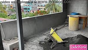 Sucking Pervert Construction Worker Big Cock On Site