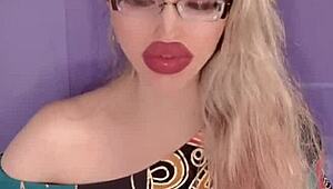 Blonde Woman With Long Hair And Nails In Fetish Scene