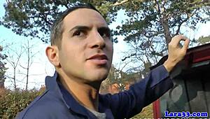 english milf gets her pipes fitted by a cheeky plumber in a suggestive encounter with stockings and heels