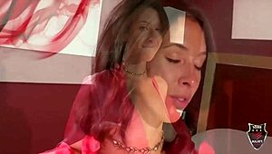 Sexy Jackie Ohh Deep Throats And Fucks Rome Major With Blindfold On