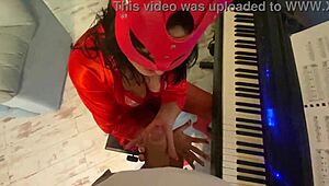 milfycalla sucks piano teacher's cock