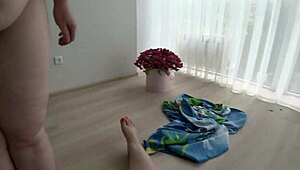 Full Fisting into Fat Mature Lesbian's Hairy Pussy POV Oiled Amateur