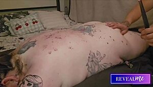 Revealme curvy babe massage hot wax back and tit drip fetish