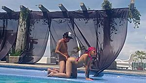 This happens when your cousin doesn't wear a swimsuit at the pool.