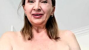 Granny's wise touch brings quick ecstasy with titty fuck and cumshot.