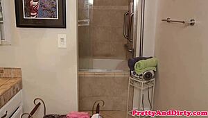 Petite 18+ Stepteen Engages In 69 Position After Shower With Older Partner