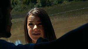 Bound teen rides rough in cowgirl bondage