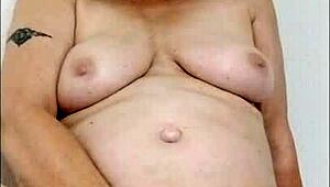 Hey, watch this dirty housewife wanking at home - feels so good!