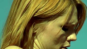 Hairy scissoring outdoors with amateurs