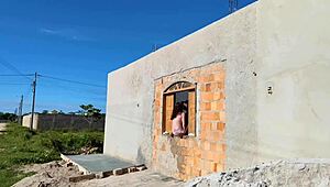 Engaged Couple Whipped During Construction Work