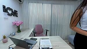 Big booty latina daniela andrea gets punished by her muscular boss in a wild office fuck session
