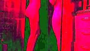 Two hot milfs explore lesbian pleasures in the shower with fingering and kissing