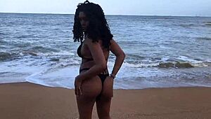 Met this hot brunette at the beach and we fucked