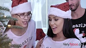 Stepdad Dresses as Saint Nick to Fuck Young Ariana Marie in Christmas Fantasy