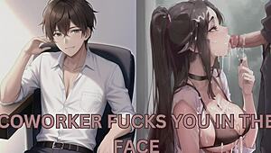 Coworker Bends You Over Desk For Quiet Encounter