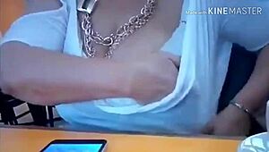 Mature Mexican MILF with big tits and ass fucks after coffee