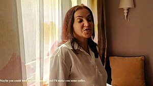 Why did the pretty stepmom get hard fucked after abstinence in chastity belt?