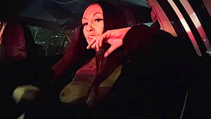 italian milf artemisia love flashing her juicy big tits on a sexy solo car ride 😘