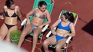 i watched the neighbors sunbathing on the terrace again