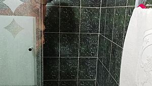 Stepsister Masturbates In Bathroom, Cock Gets Hard