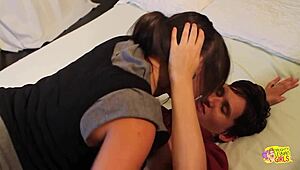 Hot Blonde Loves Sucking Wet Clit and Perky Breasts