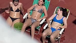 i watched the neighbors sunbathing on the terrace again