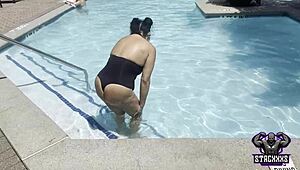 stacxxxs presents steamy pool day with hawaiian angel