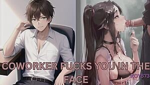 Coworker Bends You Over Desk For Quiet Encounter