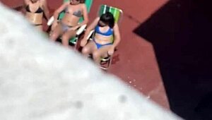 i watched the neighbors sunbathing on the terrace again