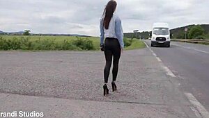 Wet 4-on-1 Kristy Black BBC ATM DAP deepthroat rough sex big gapes pee cum swallow 😈