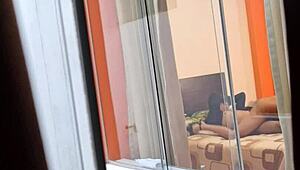 My Colombian Neighbor Fucking With Her Boyfriend Voyeur