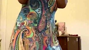 Anna Maria, mature Latina, models her new sundress seductively